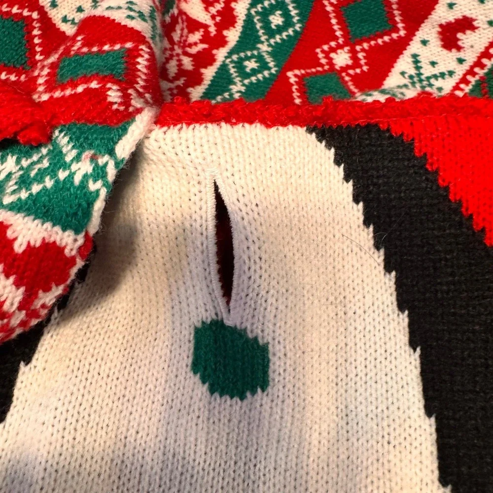 Frisco Penguin Sweater Dog‎ Pet XXS Red Acrylic Christmas Ugly Holiday